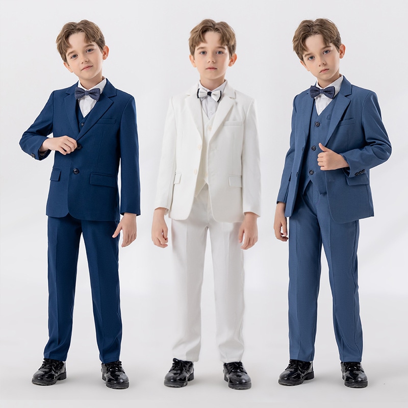 子供スーツ秋冬ファッションパフォーマンス小さなスーツ男の子ピアノホストフラワーガールウェディングスーツ
