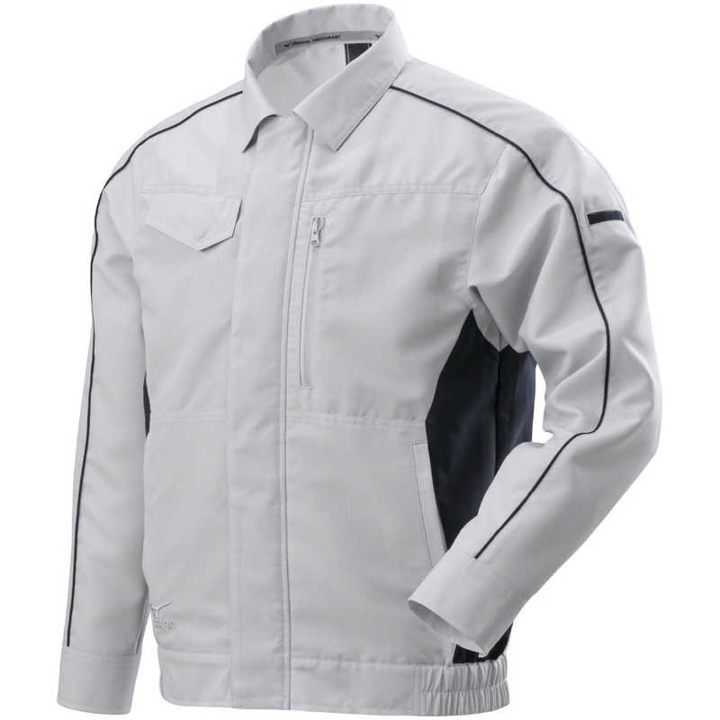 ミズノ　ワークジャケット(春夏向け) ［ユニセックス］ 3XL-8 71：ベイパーシルバー×ネイビー　F2JE218371