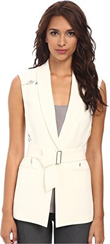 Rebecca Taylor Womens Suiting Vest, Chalk, 2