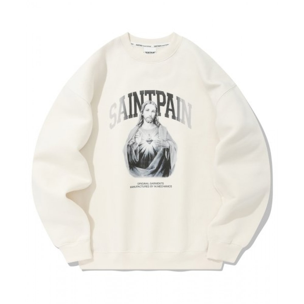 SAINTPAIN SP シークレットハートクルーネック-クリーム