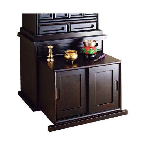 ファミリーライフ 仏壇下台 56cm幅 黒檀調 (0338910) メーカー直送