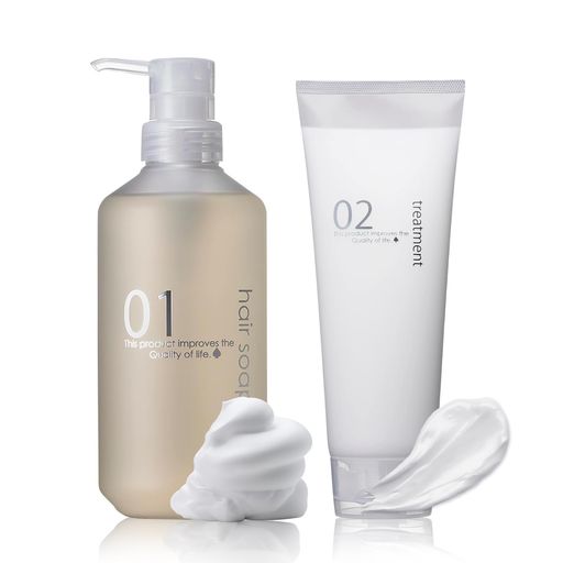 【 高濃度 ケラチン 】 トリートメント シャンプー くせ毛 クイーンズバスルーム 500ML 240G [ ダメージW補修 退色防止 ]