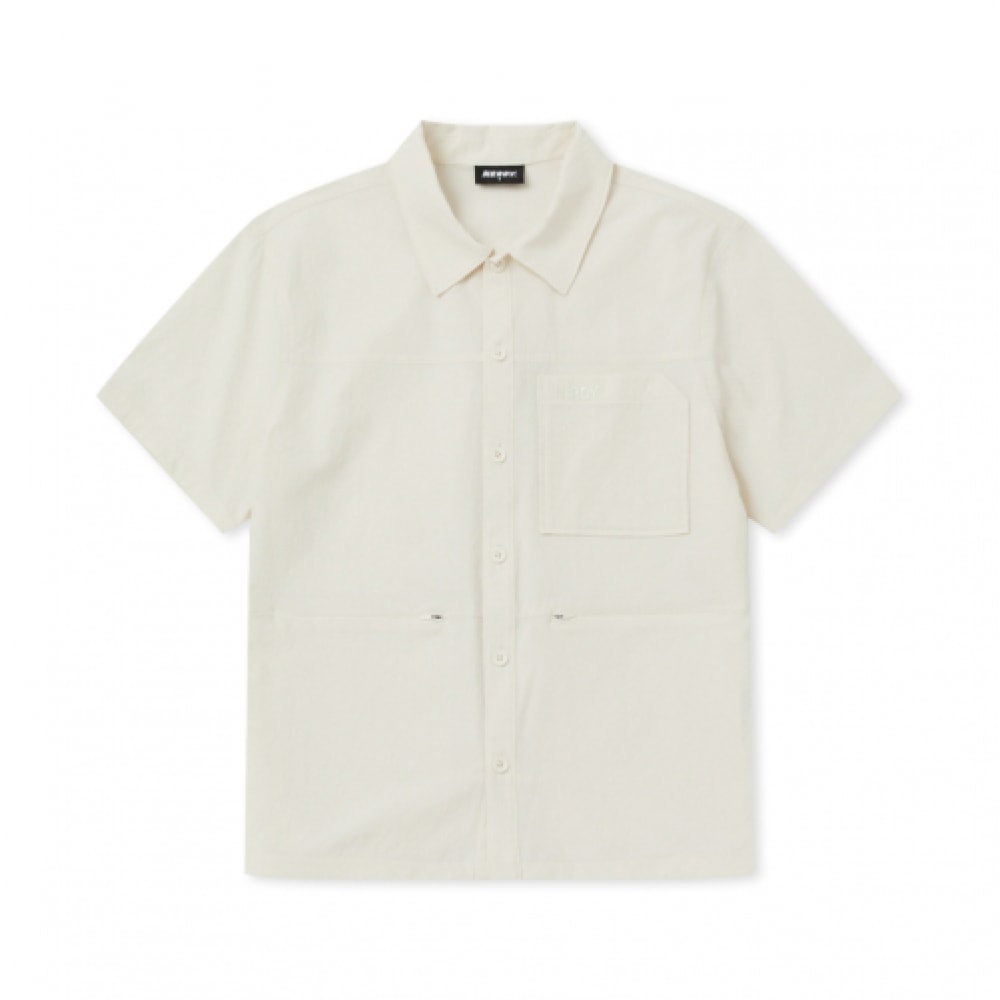 NERDY シーサッカーショートスリーブシャツアイボリー