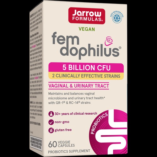 Jarrow ジャローFem-Dophilus - 冷蔵保管. 5億 60錠 ベジタリアンカプセル