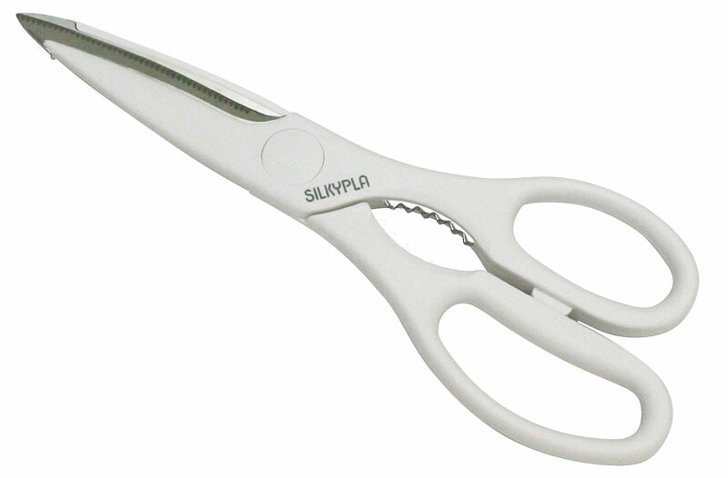 （まとめ買い）シルキー料理バサミ 白 KSP-220 [x3]