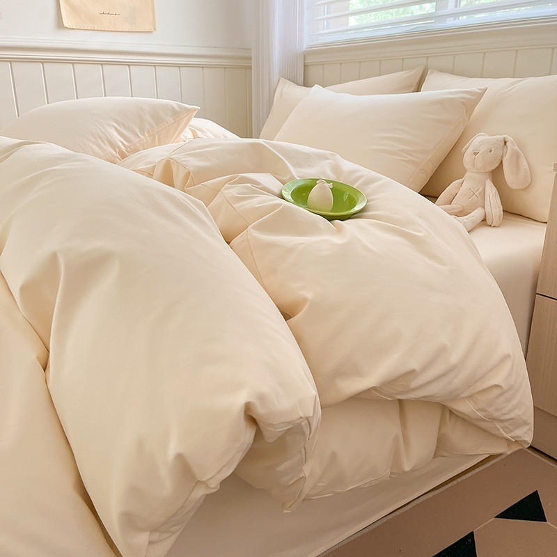 純綿掛け布団カバー単品 2024秋 40番手綿起毛キルトカバー無地寝具