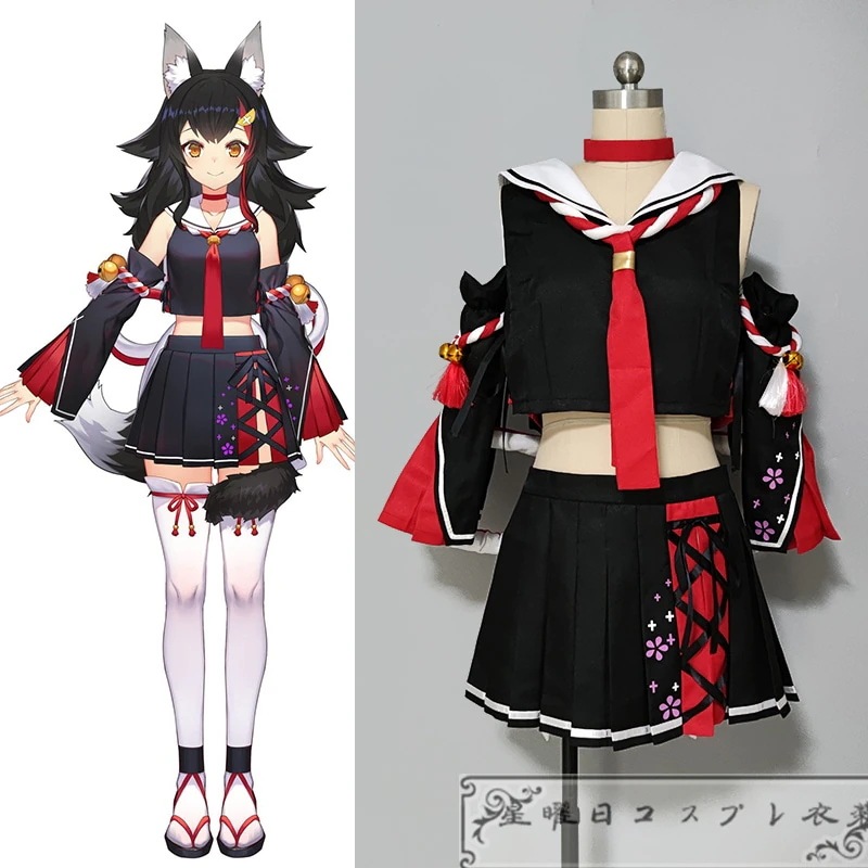Vtuber バーチャル ホロライブ 大神ミオ コスプレ衣装 コスチューム