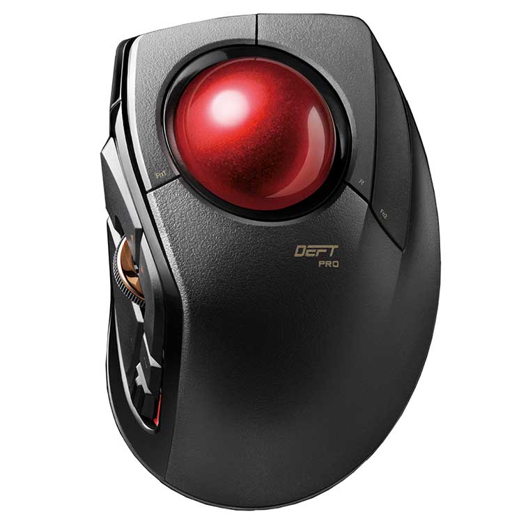 トラックボールマウス 人差指 8ボタン チルト機能 有線 無線 Bluetooth 1000万回耐久 ブラック m-dpt1mrxbk