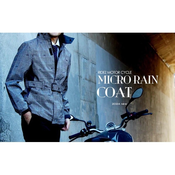 RIDEZ MCR05 MICRO RAIN COAT CHECK S レインコート 7,251円