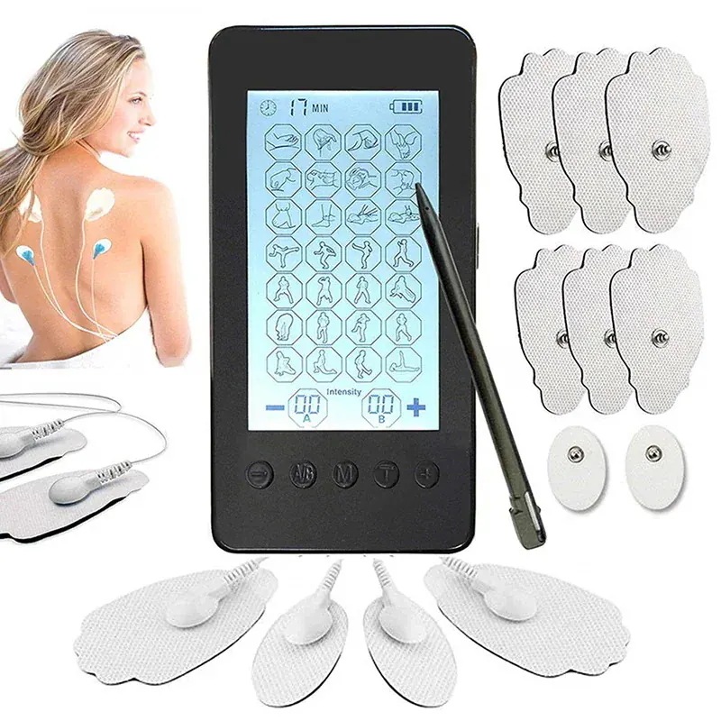 マッサージ器 USB充電 多機能低周波パルスマッサージ 肩こり 背中 腰 お腹 28マッサージモード30%までに制限