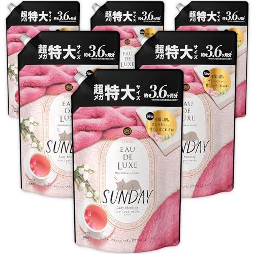 【ケース販売】オードリュクス 柔軟剤 マインドフルネスシリーズ サンデー 詰め替え 1360mL 6袋セット