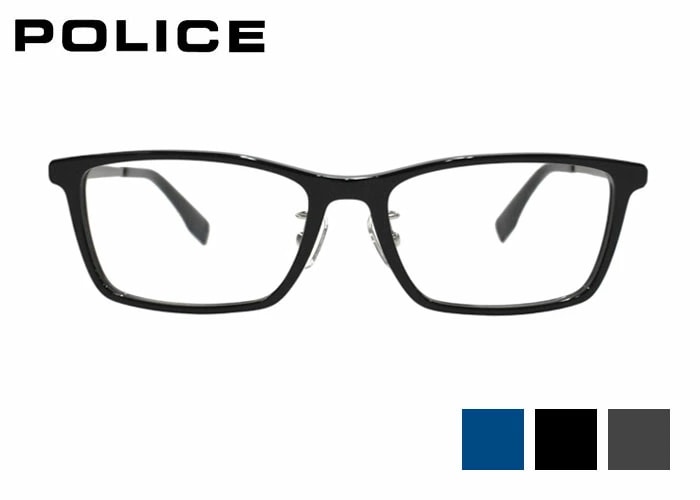 ポリス POLICE vplr86j フルリム スクエア アセテート セル メンズ レディース めがね メガネ 眼鏡