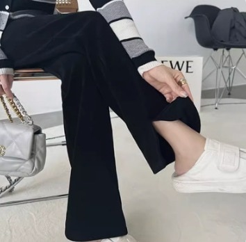 レディース パンツ ボトムス ストレートパンツ ワイドパンツ ロング スリム スリット サイドスリット 伸縮性 かわいい 大人可愛い シンプル カジュアル おしゃれ レトロ こなれ感 ラフ スポーティ