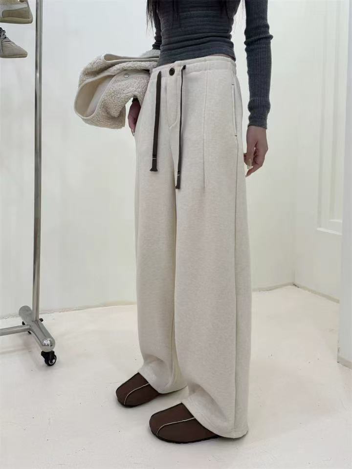 裏起毛ウール混スウェットパンツ ぽかぽか温まる カーブパンツ 4色展開 カジュアルパンツ 強風でも寒くない 最強パンツ 形がいい 色違いも欲しい シルエット可愛い