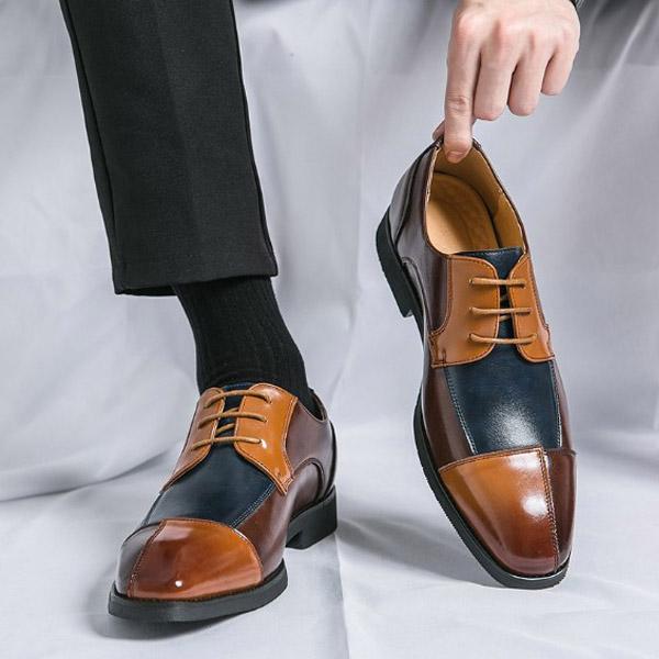 レトロ ストレートチップ メンズ シューズ 靴 合成レザー 紳士靴 ドレスシューズ お洒落 ヴィンテージ風 レースアップシューズ ビジネスシューズ