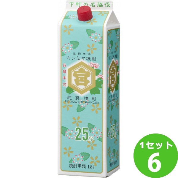 宮崎本店 亀甲宮 キンミヤ焼酎 25度 パック 1.8Ｌ(1800ml) 6本