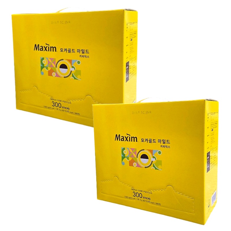 モカゴールドマイルド コーヒーミックス12g×300本 2箱セット 韓国インスタントコーヒー まろやかマイルドカフェ コーヒースティック 大容量 お徳用業務用 韓国人気 おうちカフェ コーヒーミックス