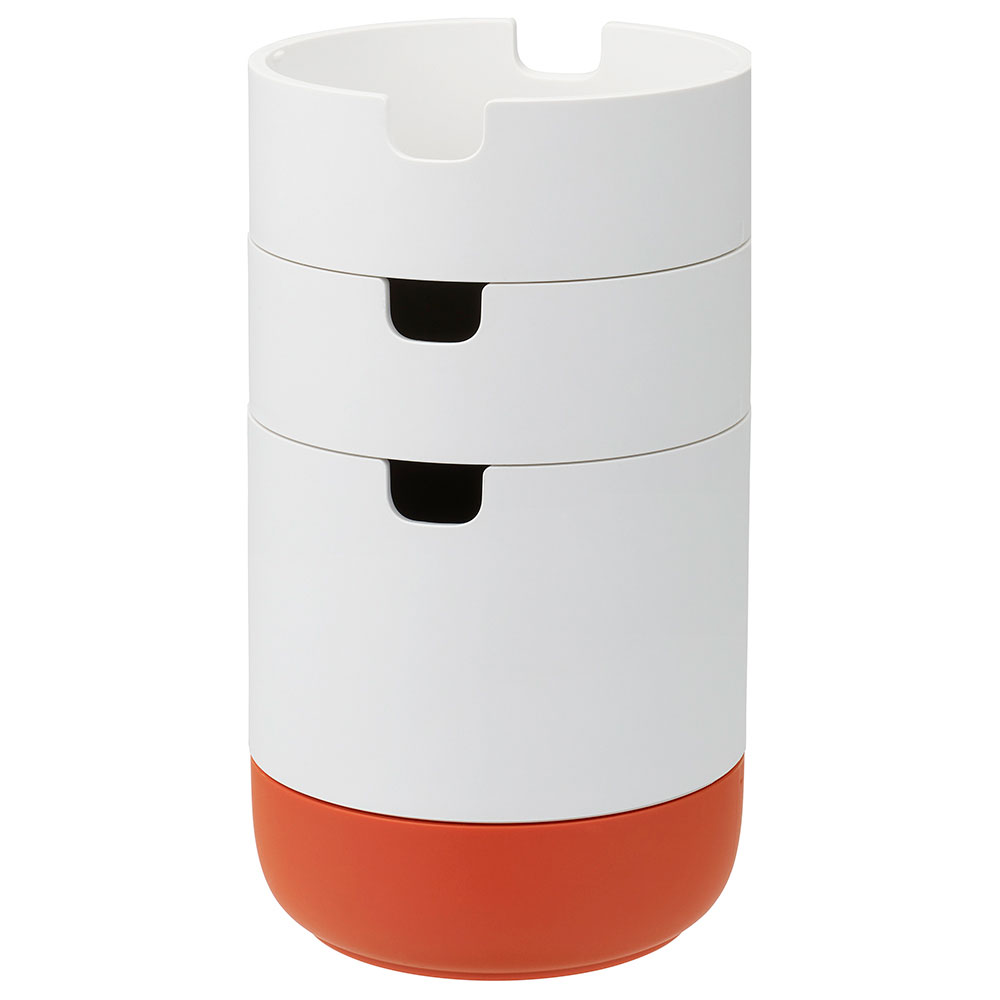 （まとめ買い）CAPOTTO コマモノデスクオーガナイザー オレンジ CPT-ON101OR [x3]