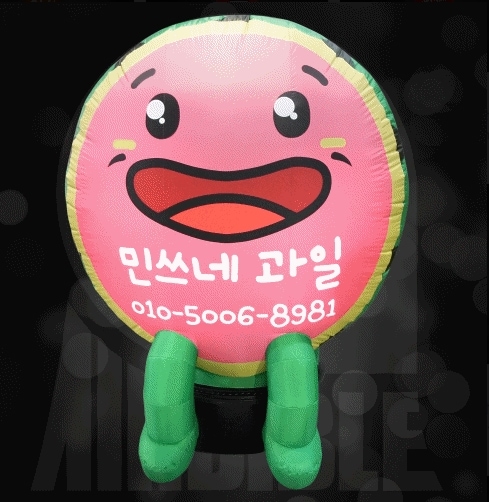 [スイカ] 果物屋 エアー看板 目立つ看板 立体看板 広報看板 店舗看板