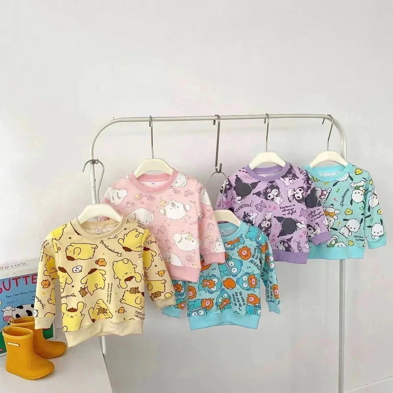女の子ファッションTシャツブラウス女の子 パーカー子供服 キッズ 秋冬 Tシャツシャツ新作 男の子 子供服 サンリオクロミ 可愛い