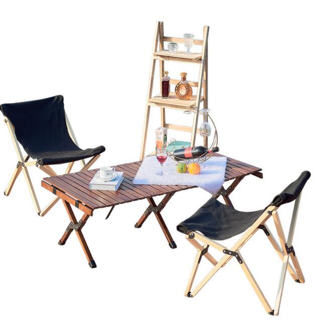 アウトドア 木製 テーブル 折りたたみ キャンプ BBQテーブル収納便利　二つサイズ 6,990円