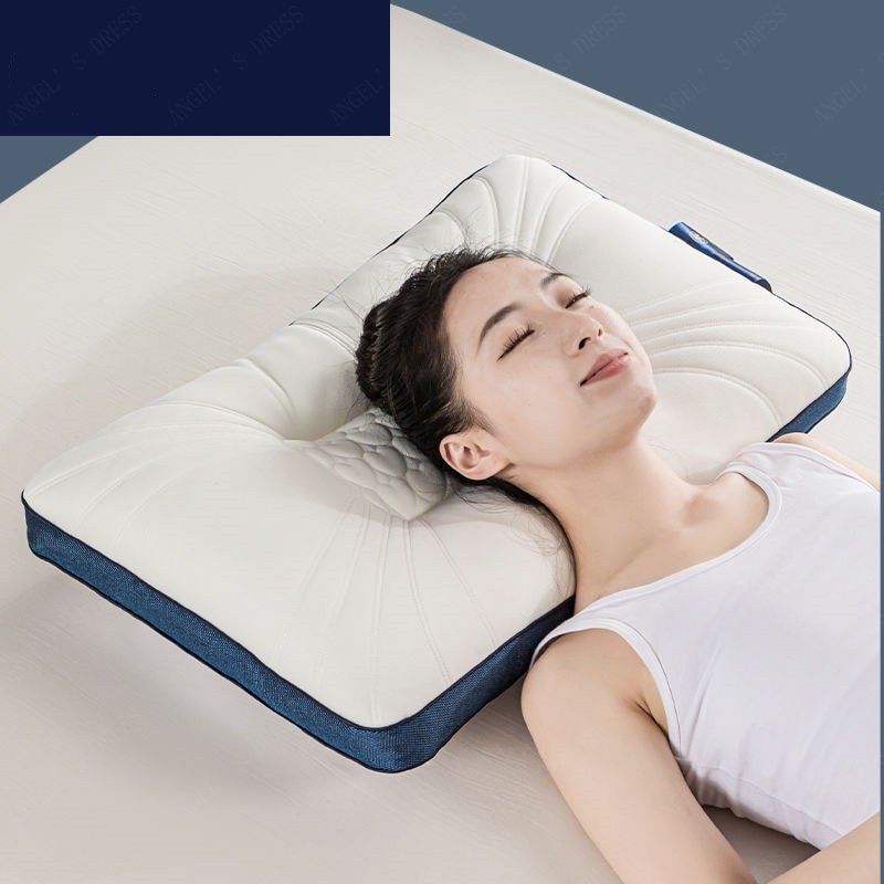 家庭用 肩こりストレートネック 快眠枕 低め軽い睡眠枕 防臭通気性枕カバ2枚セットー-66