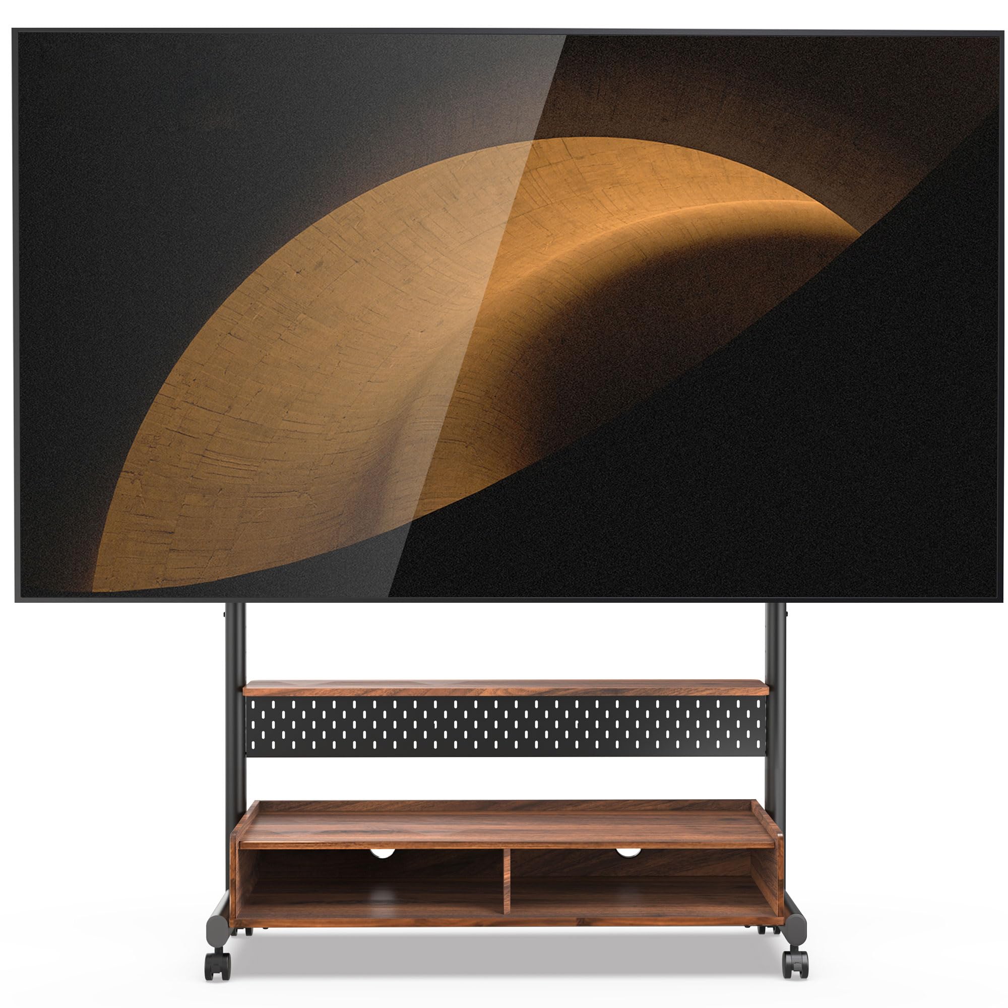 テレビスタンド Kシリーズ テレビ台 マウント付き 移動式 60~100インチ 大型テレビに対応 耐荷重80kg 有孔ボード付き 高さ調節可能 大容量収納 安定性よい 木製 ウォー 20829