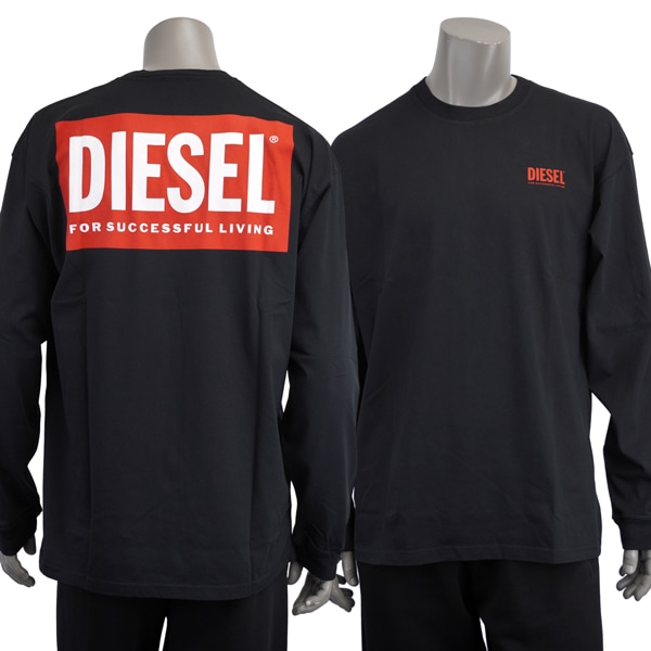 DIESEL ディーゼル T-BOXT-LS-BISK/ボックスロゴ 長袖Tシャツ ロンT/A20037 0EPCA 9XX