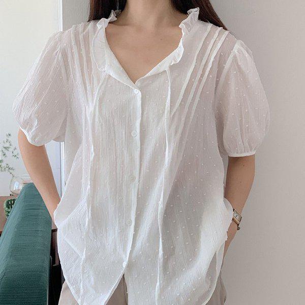 Hスタイル(BL)Pヨルピンタックブラウス 春夏 女性 ブラウス ブラウス シャツ ビッグサイズ 南方 オフィスルック