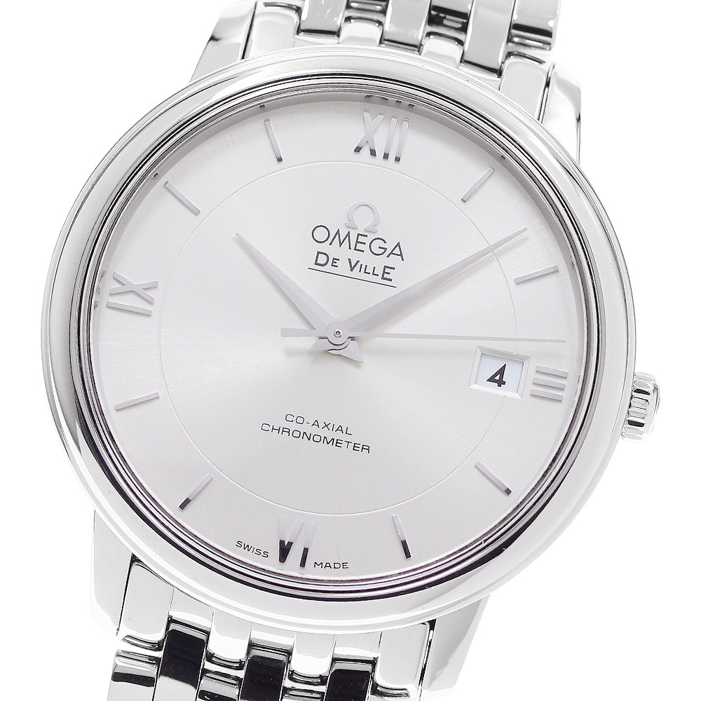 オメガ OMEGA 424.10.37.20.02.001 デビル プレステージ コーアクシャル デイト 自動巻き メンズ 良品 _956178【中古】
