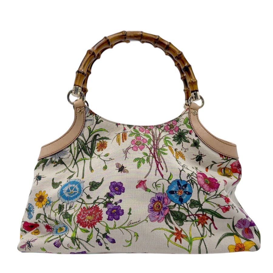 グッチ GUCCI ハンドバッグ バンブー フローラ キャンバス マルチカラー レディース 137395 z3231