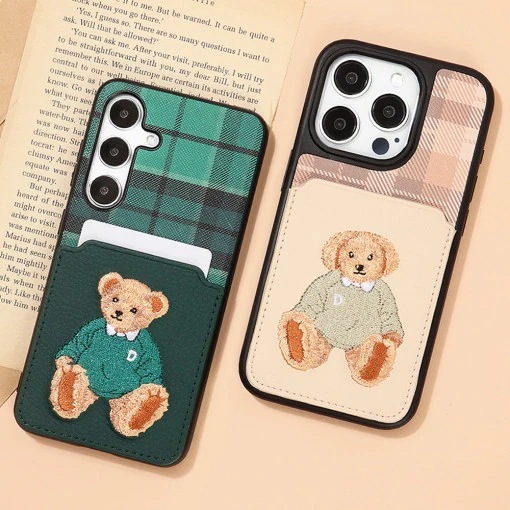 iPhone16 プロマックス クラシック 刺繍 ポケット ケース ver.2