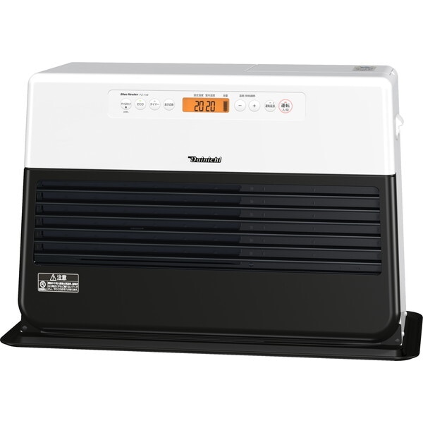 FZ-104 ホワイト×ブラック 石油ファンヒーター (木造26畳/コンクリ35畳まで)