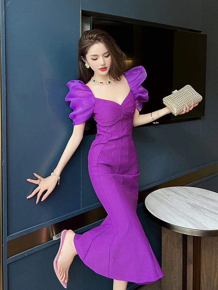 【JY.上品】 マーメイド ワンピース vネック フリル ロング ドレス パーティー キャバ 着痩せ 大人 お呼ばれ 同窓会 披露宴 卒業式 結婚式 ウェディング 二次会 成人式