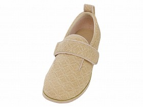 徳武産業 あゆみシューズ 介護靴 施設用 ダブルマジックII 雅（みやび） 9E ベージュ 片足/左LLサイズ 7022