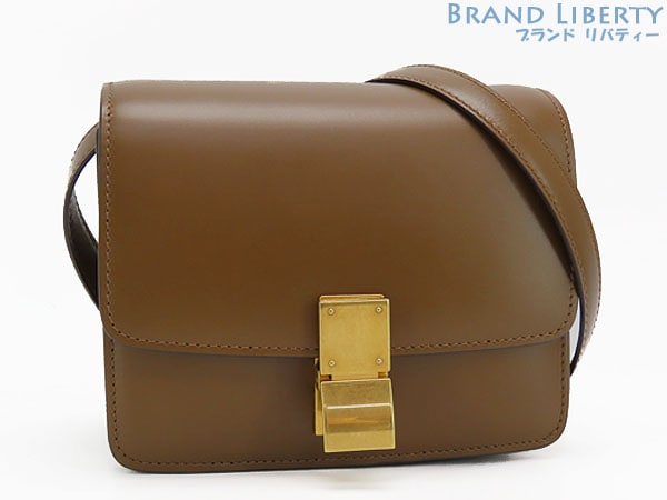 未使用セリーヌCELINEクラシックボックススモール斜め掛けショルダーバッグポシェット新ロゴ189183DLS.04FG