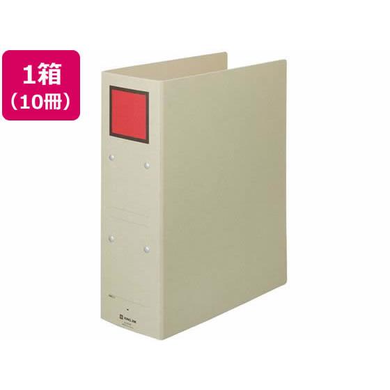 保存ファイル A4タテ とじ厚80mm スクエア赤 10冊 キングジム 4378-R