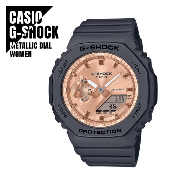 【即納】 CASIO カシオ G-SHOCK Gショック カーボンコアガード構造 八角形フォルム GMA-S2100MD-1A ピンクゴールド/ダークグレー 腕時計 レディース