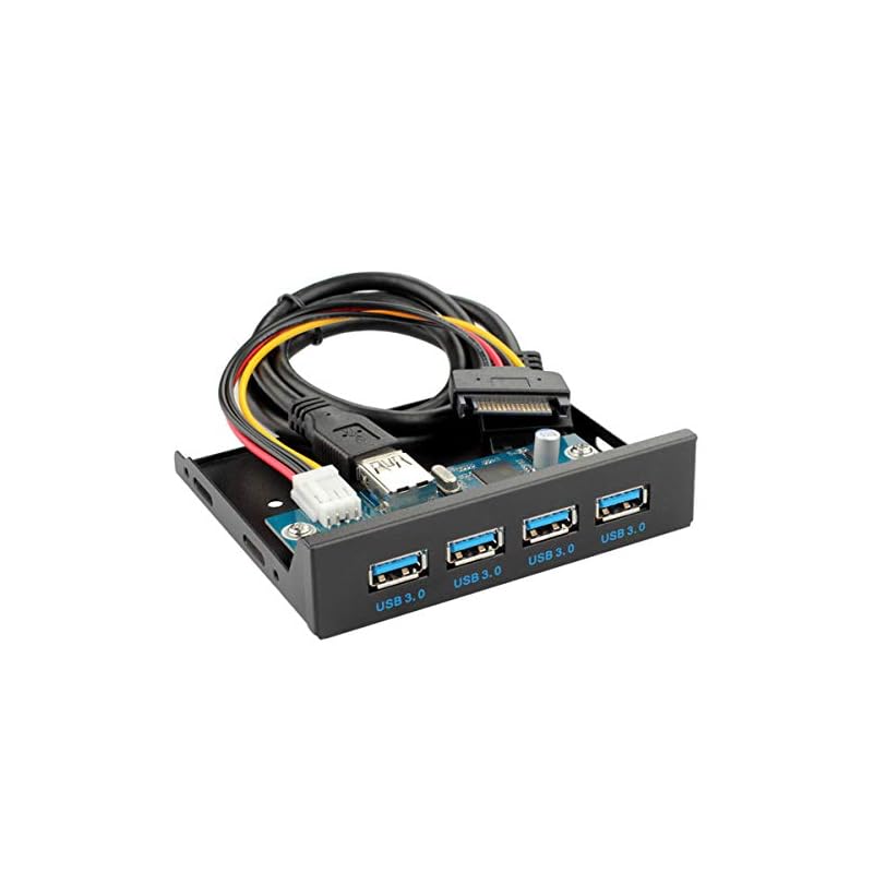3.5インチフロッピーベイ用CY USB-CおよびUSB 3.0ハブ4ポートフロントパネルからマザーボード20ピンコネクタケーブル