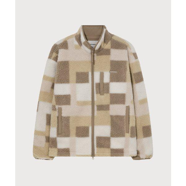 モザイクパターンシェルパジャケット共用 B1 CO2504JK22 BE