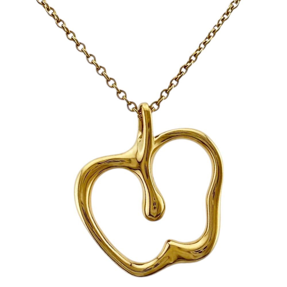 ティファニー アップル ネックレス 18金 K18イエローゴールド TIFFANY&Co. 中古 美品
