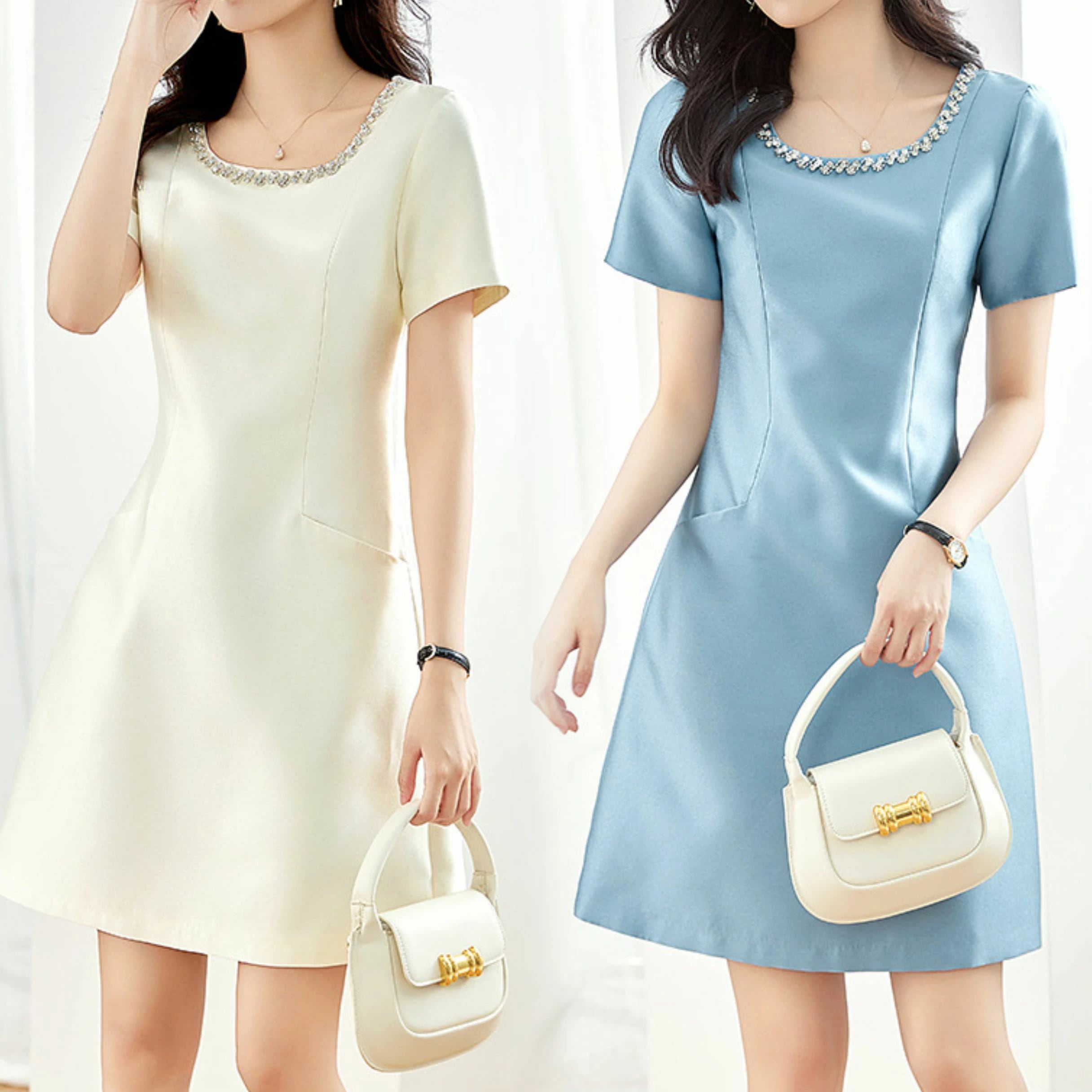 エレガント ワンピース 欧米 上品なジャカードオフショルダー　オフショルワンピ パーティードレス　ドレス 二次会 ミディアム丈ひざ丈パーティードレス 披露宴 上品さ 大人 お呼ばれ