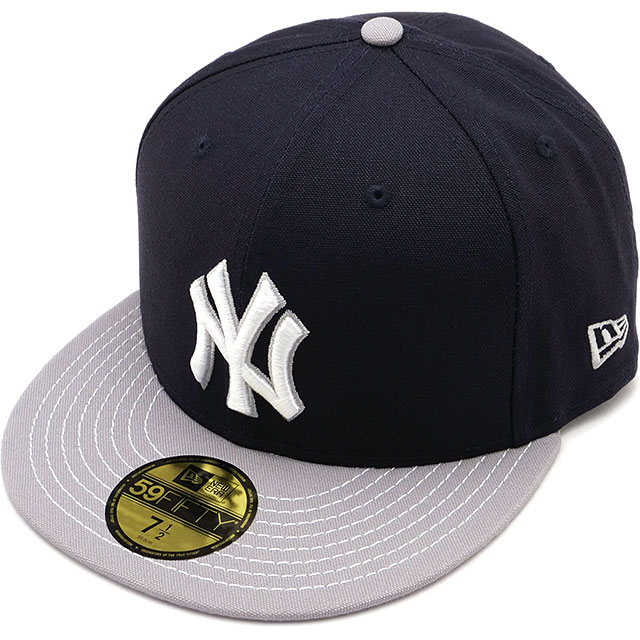 キャップ ニューヨーク・ヤンキース [14388860] 59FIFTY Duck Canvas メンズ・レディース 帽子 MLB ネイビー/グレー 正規取扱店