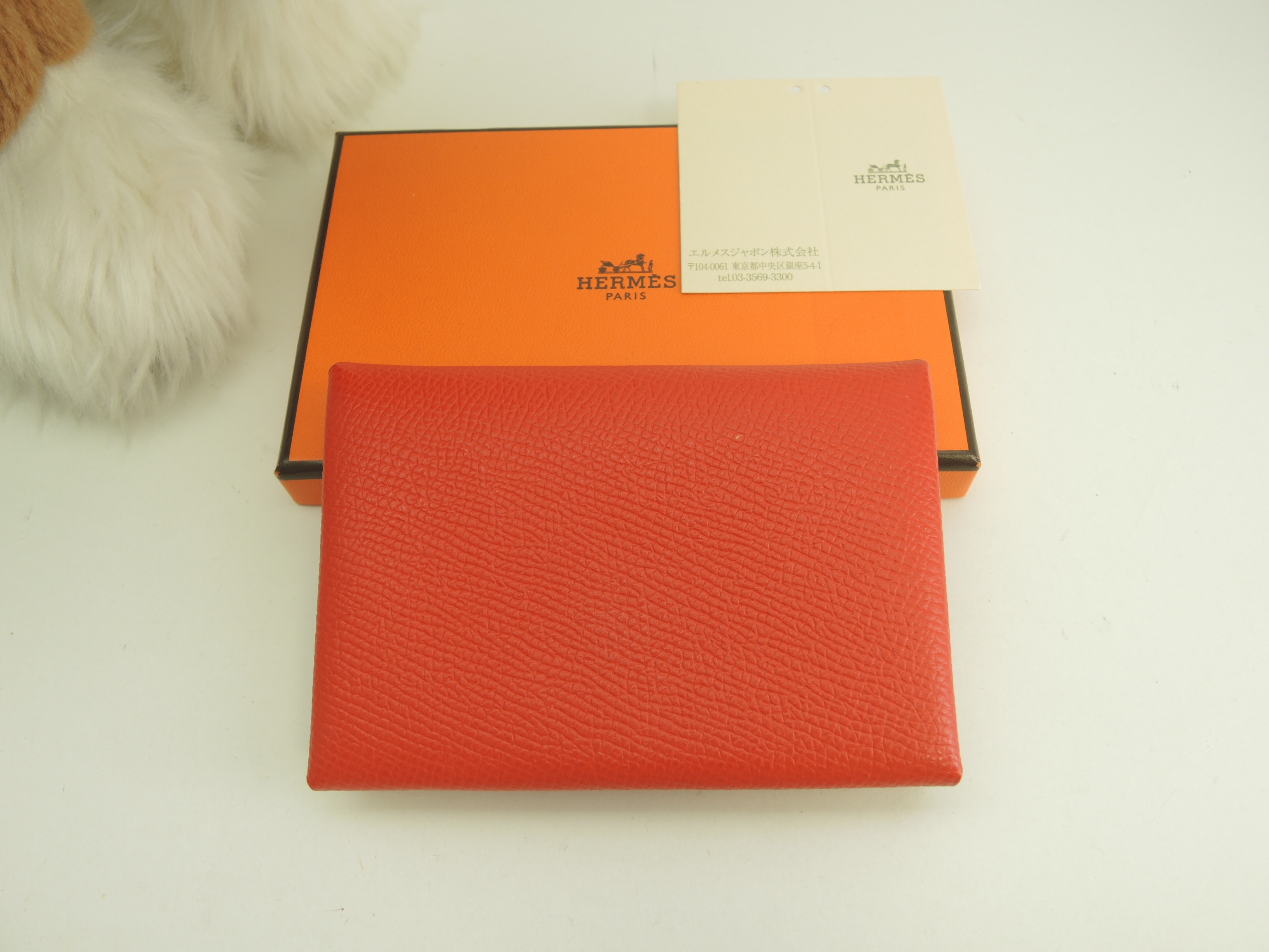 カルヴィデュオ エプソン 朱 コンパクトウォレット ミニサイフ 未使用@U 3