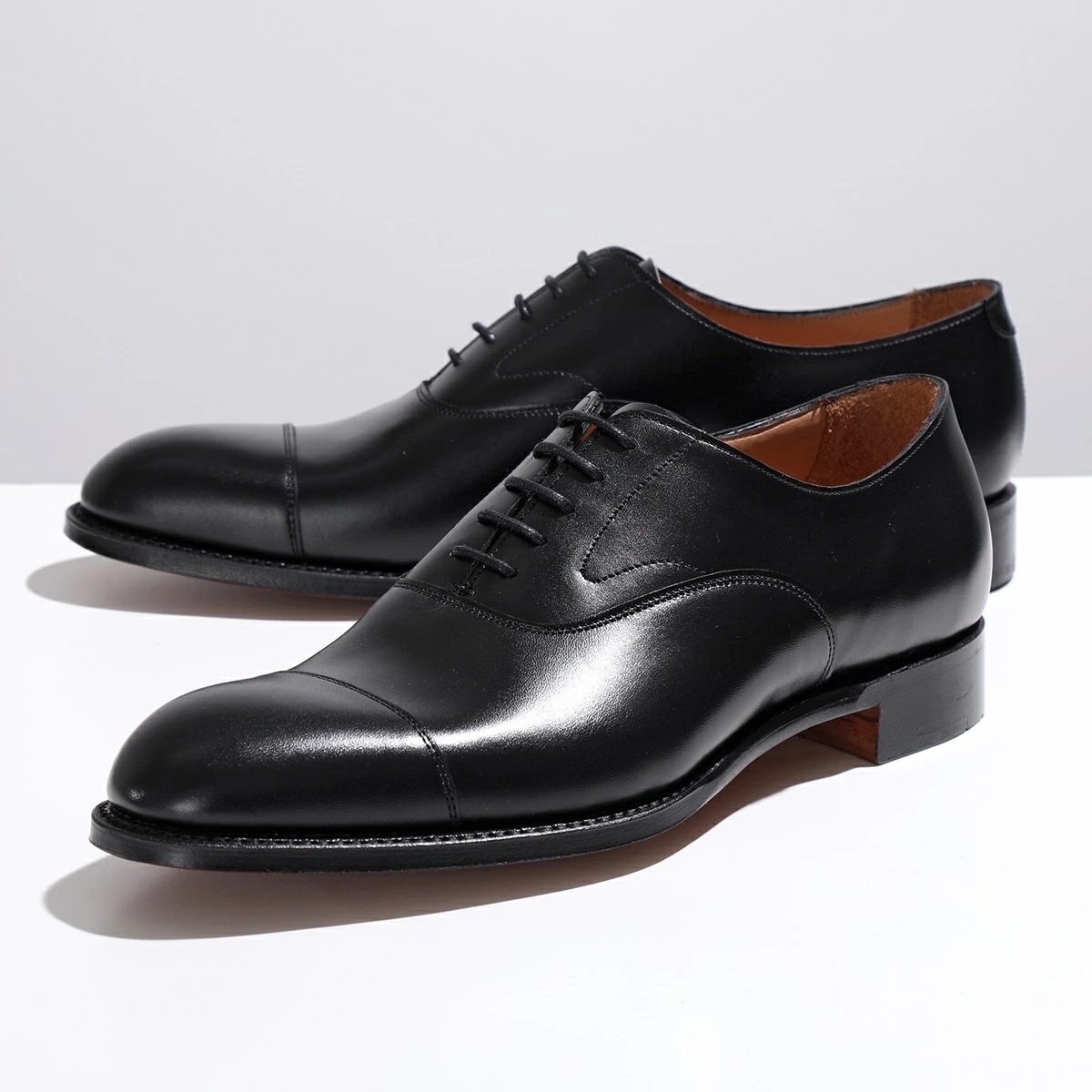 JOSEPH CHEANEY ジョセフチーニー レザーシューズ ALFRED アルフレッド メンズ レザーソール カーフ ストレートチップ Fワイズ 靴 BLACK