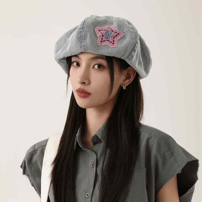 秋服 レディース ファッション オシャレ アイテム カワイイ シンプル 大人カワイイ クール スター ベレー帽 レトロ 画家帽子