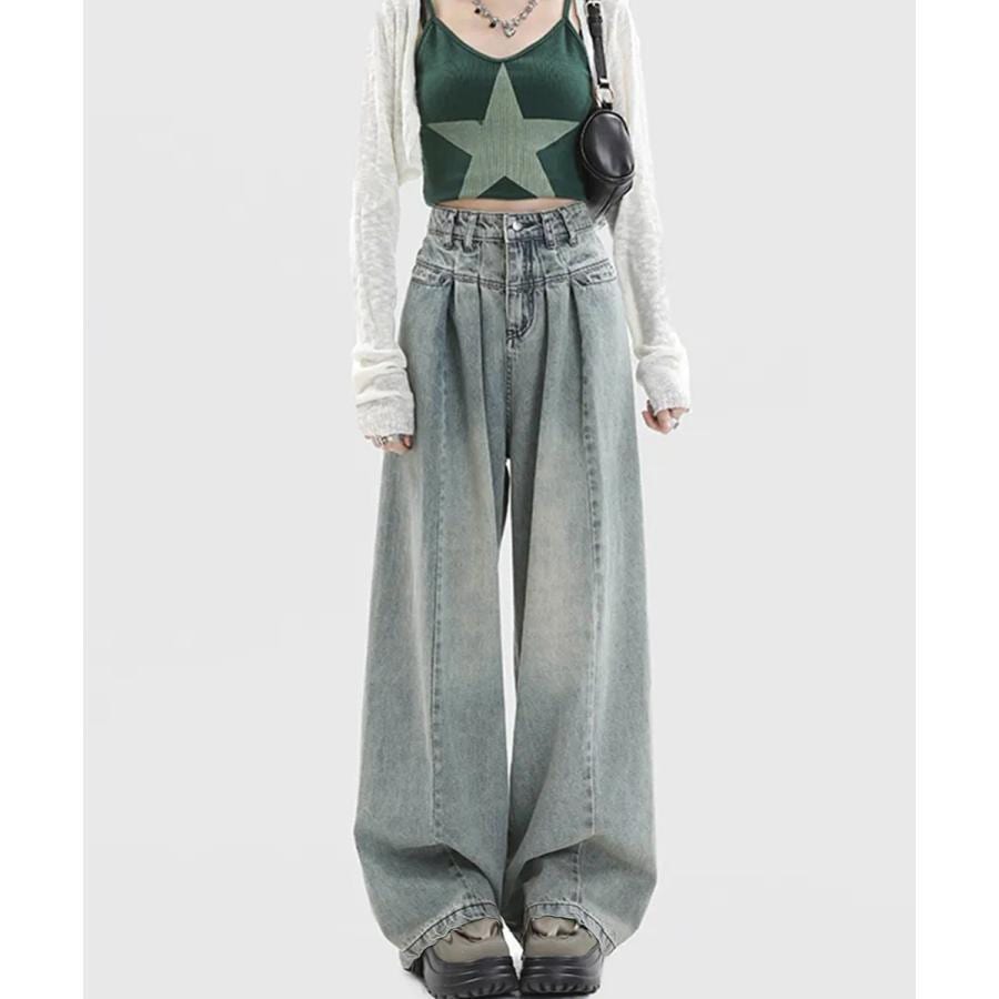 デニム ワイドパンツ 春 夏 秋 レディース 着やせ
