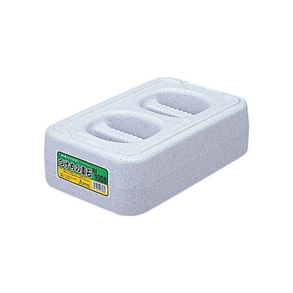 (2セット) 漬物石/漬物用品 (角 #100S 10kg) 本体：PE 内容物：コンクリート (キッチン用品 家庭用品 手づくり)