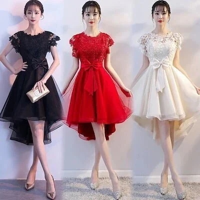 超 人気 韓国ファッション パーティードレス 二次会 結婚式 膝丈 レディース服 ワンピース お呼ば