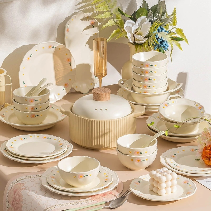 食器 セット クリームカラー 高級感 軽やか おしゃれ 家庭用 プレゼント 食事用 器 皿 お皿 カトラリー 和食器 11,692円